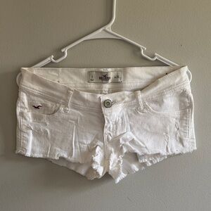 Hollister Women's White Jean Shorts 9